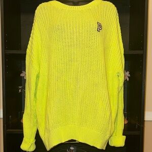 PINK Victoria's Secret Vibrant Lime Sweater